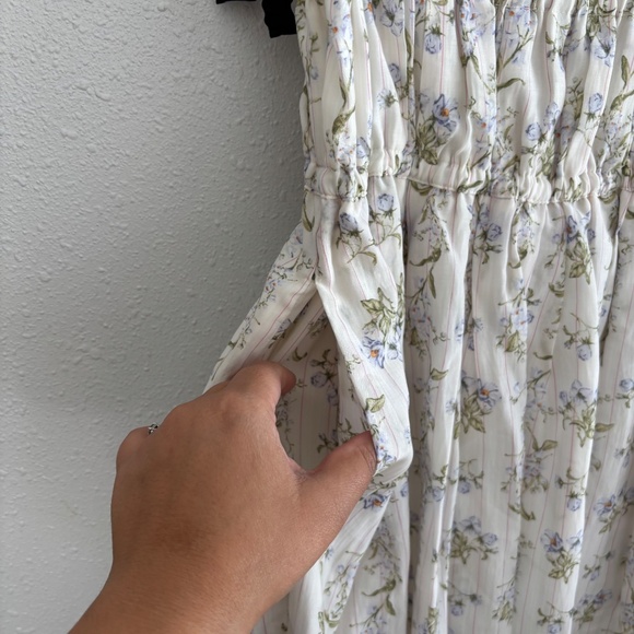 Brock Collection x H&M Lyocell Blend Dress Bow Tie Floral Small - Picture 4 of 9